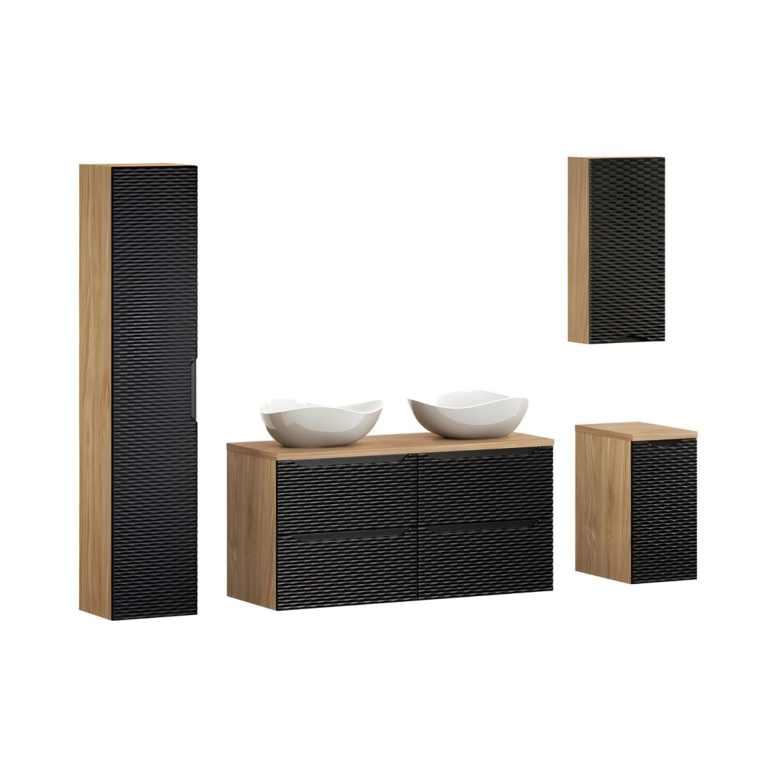 Ensemble complet de salle de bain YOKA noir