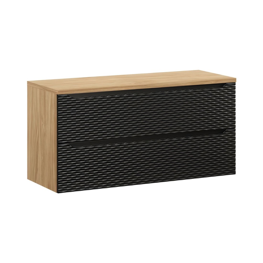 Ensemble meuble sous vasque et plateau YOKA noir 120cm