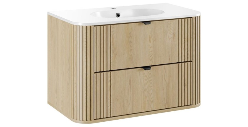 Ensemble meuble sous vasque et vasque encastrée KORI 80cm