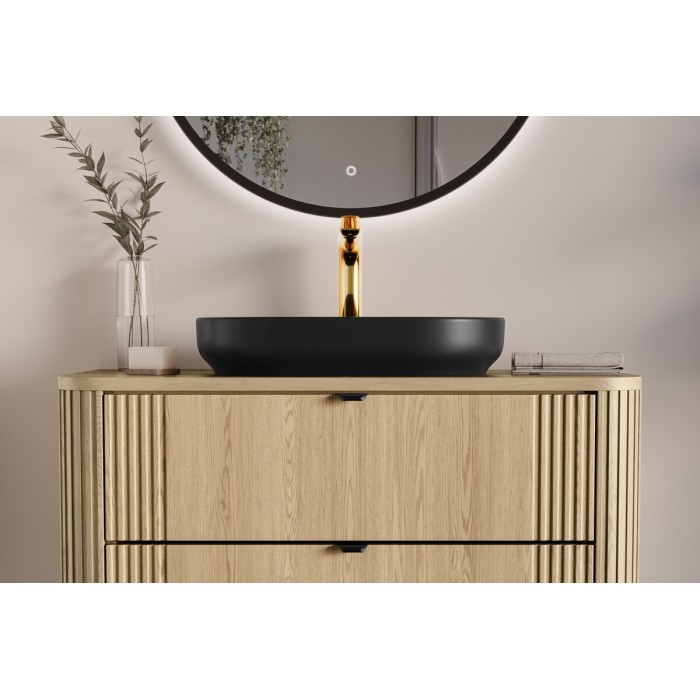 Badezimmer-Set KORI: Unterschrank 100cm + Waschtischplatte