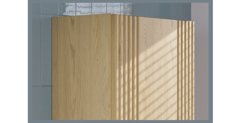 Zoom sur le haut de la colonne de rangement KORI 100cm