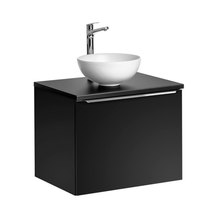 Ensemble meuble sous vasque 60cm et vasque blanche à poser collection VANTA