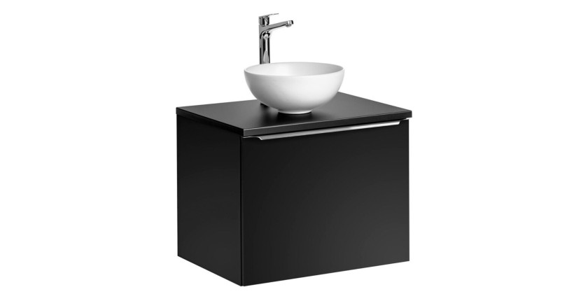 Ensemble meuble sous vasque 60cm et vasque blanche à poser collection VANTA