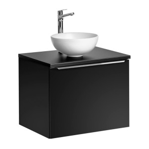 Ensemble meuble sous vasque 60cm et vasque blanche à poser collection VANTA