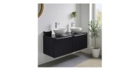 Plan vasque VANTA 120 cm noir – Plateau pour meuble sous vasque