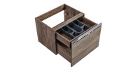 Meuble sous vasque VANTA chêne 60cm avec les 2 tiroirs ouverts