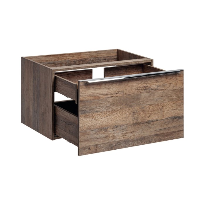 Mobile sottolavabo VANTA rovere scuro 60 cm – Modulo sospeso con cassetti
