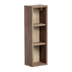 Colonne salle de bain VANTA chêne foncé – Étagères compact