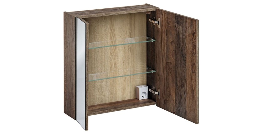 Meuble de rangement avec miroirs VANTA 60cm ouvert