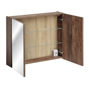 Meuble de rangement avec miroirs VANTA 80cm ouvert