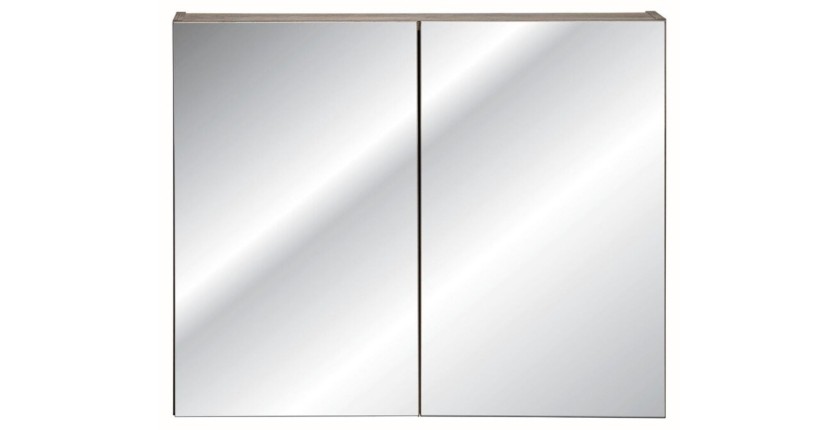 Meuble de rangement avec miroirs VANTA 80cm vu de face