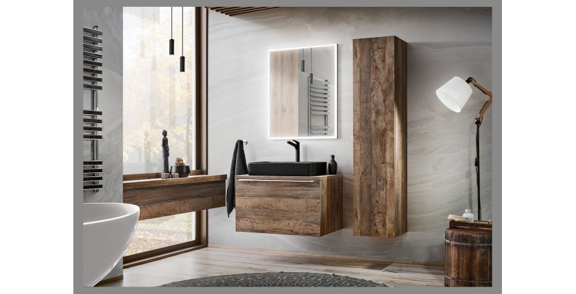 Plan vasque VANTA chêne foncé 100 cm – Tablette de salle de bain