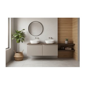 Plan vasque VANTA chêne foncé 120 cm – Tablette de salle de bain