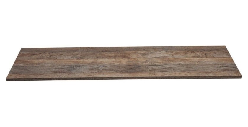 Plan vasque VANTA chêne foncé 180 cm – Large tablette de salle de bain