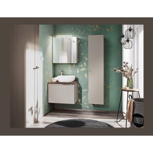 Meuble sous vasque VANTA taupe 60cm mis en situation