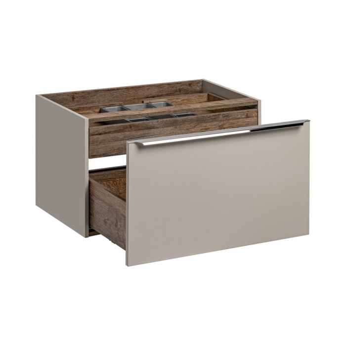 Mobile sottolavabo VANTA taupe 80 cm – modello sospeso con 2 cassetti