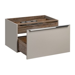 Meuble sous vasque VANTA taupe 80cm ouvert