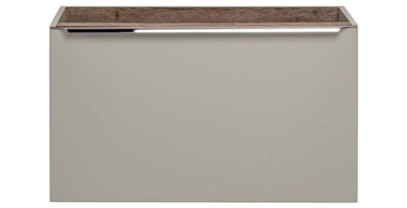 Meuble sous vasque VANTA taupe 80cm vu de face