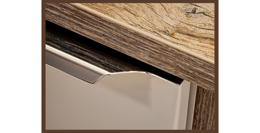 Zoom sur le haut du meuble sous vasque VANTA taupe 80cm