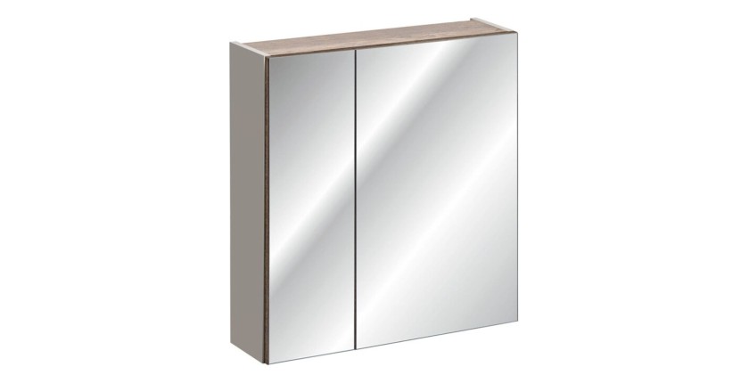 Meuble de rangement avec miroirs VANTA taupe 60cm