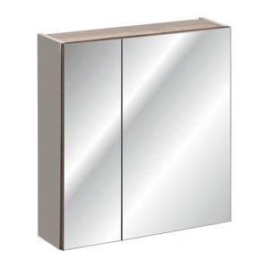 Meuble de rangement avec miroirs VANTA taupe 60cm