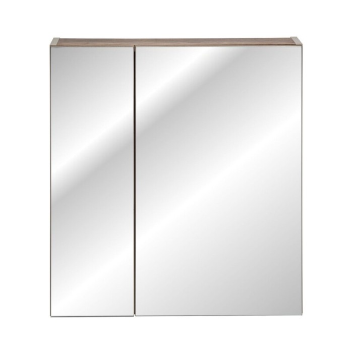 Mobile da bagno color tortora con specchi – 60 cm – 1 porta + ripiani