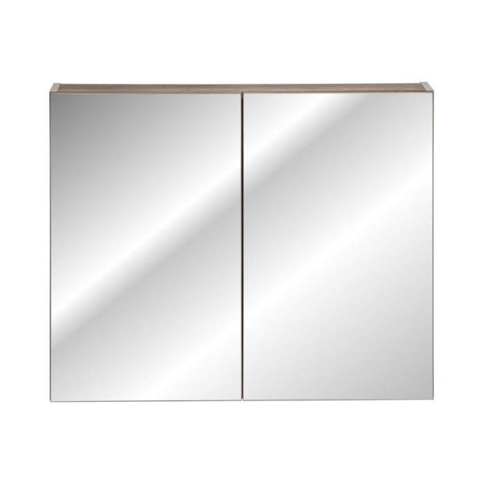 Mueble de almacenamiento para baño VANTA 80 cm topo - Puertas batientes con espejos