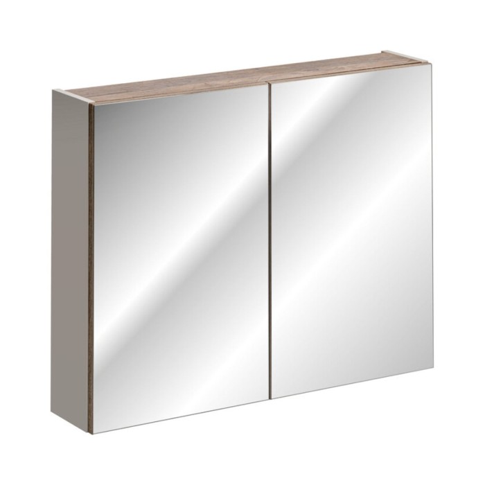 Meuble de rangement avec miroirs VANTA taupe 80cm