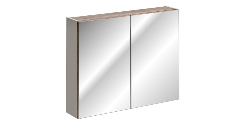 Meuble de rangement avec miroirs VANTA taupe 80cm