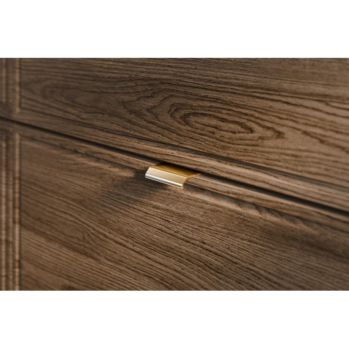 Mueble bajo lavabo SAVIA 60 cm marrón y negro – 2 cajones – suspendido