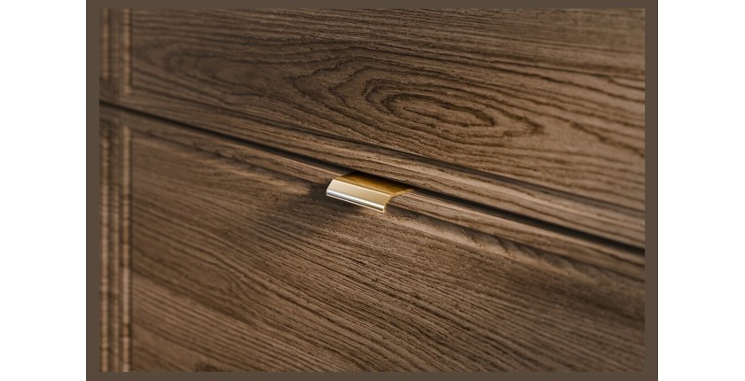 Zoom sur les poignées du tiroir du meuble sous vasque SAVIA 60cm