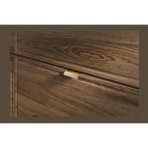 Zoom sur les poignées du tiroir du meuble sous vasque SAVIA 60cm