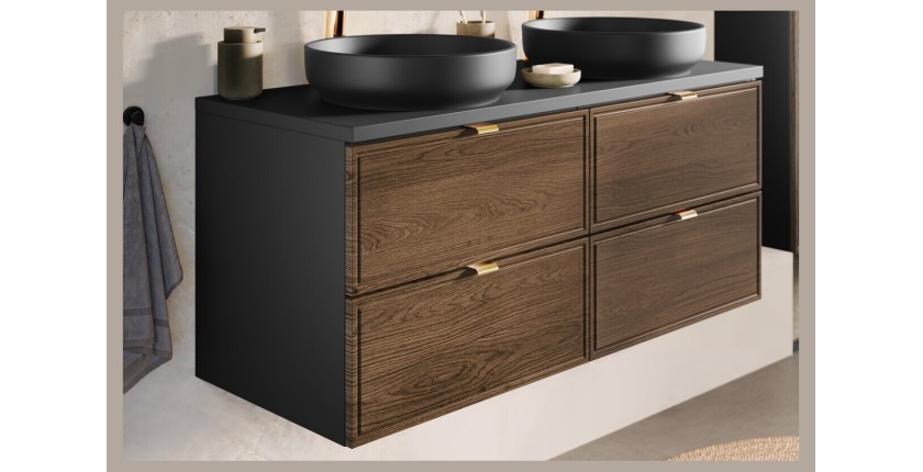 Zoom sur le meuble sous vasque SAVIA 60cm dans un décor 3D