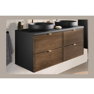 Zoom sur le meuble sous vasque SAVIA 60cm dans un décor 3D