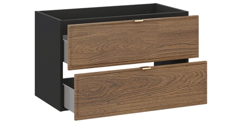 Meuble sous vasque SAVIA 80cm ouvert