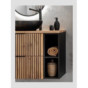 Zoom sur le meuble de rangement KINOKO ouvert