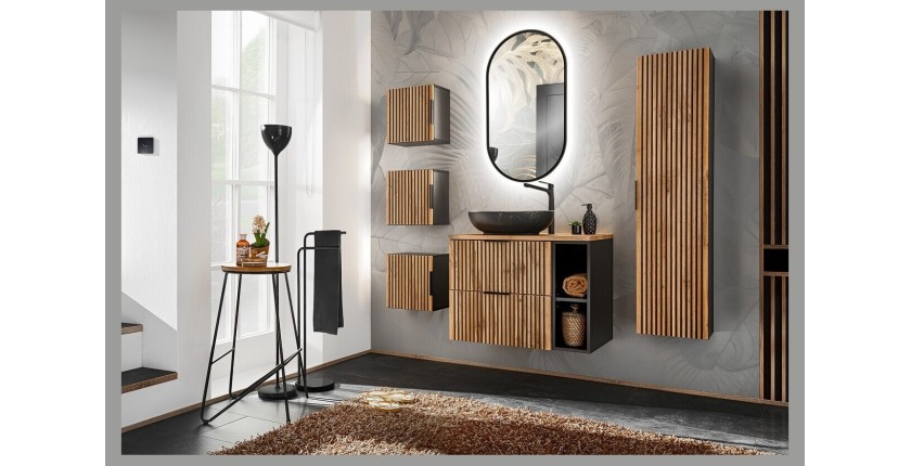 Meuble de rangement KINOKO ouvert mis en situation