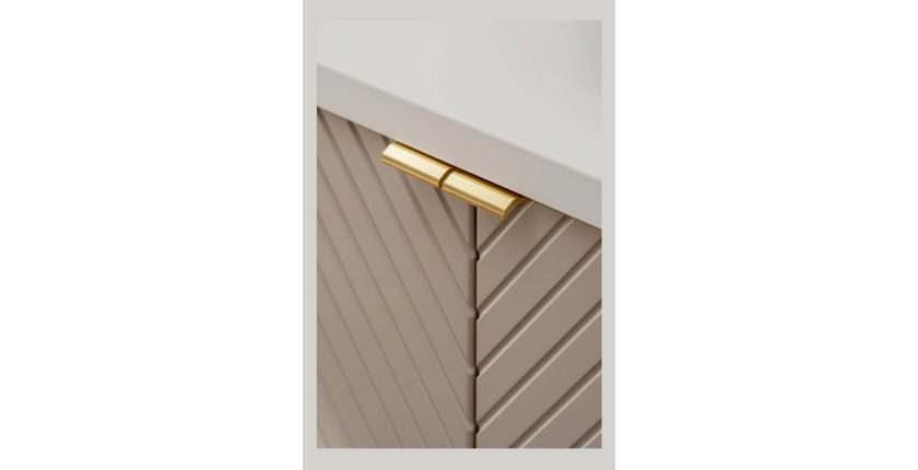 Zoom les poignées du meuble sous vasque AOKI 60cm