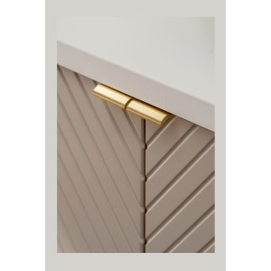 Zoom les poignées du meuble sous vasque AOKI 60cm