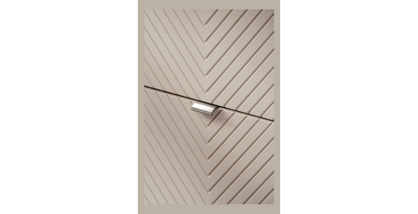 Vu de côté sur l'une des poignées du meuble sous vasque AOKI 60cm