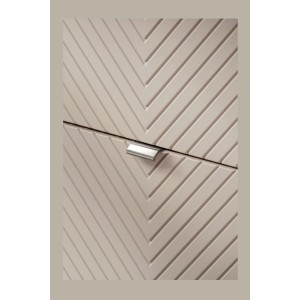 Vu de côté sur l'une des poignées du meuble sous vasque AOKI 60cm