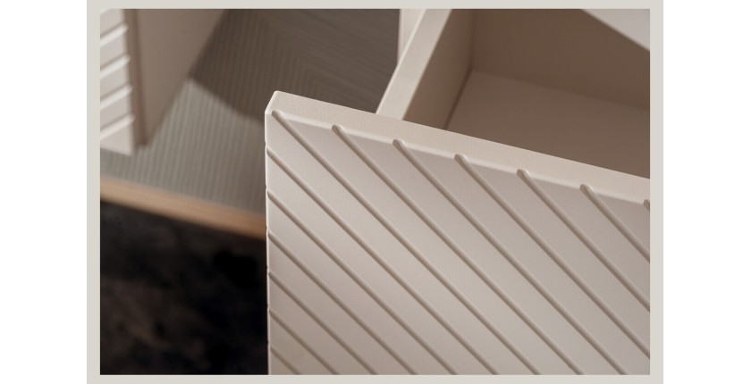 Zoom sur le haut du tiroir ouvert du meuble sous vasque AOKI 80cm