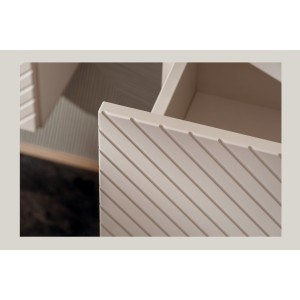 Zoom sur le haut du tiroir ouvert du meuble sous vasque AOKI 80cm