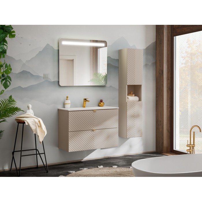 Meuble sous vasque AOKI 80cm mis en situation