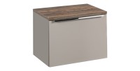 Meuble sous vasque et plan vasque 60cm VANTA taupe
