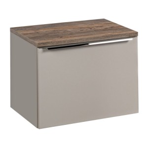 Meuble sous vasque et plan vasque 60cm VANTA taupe