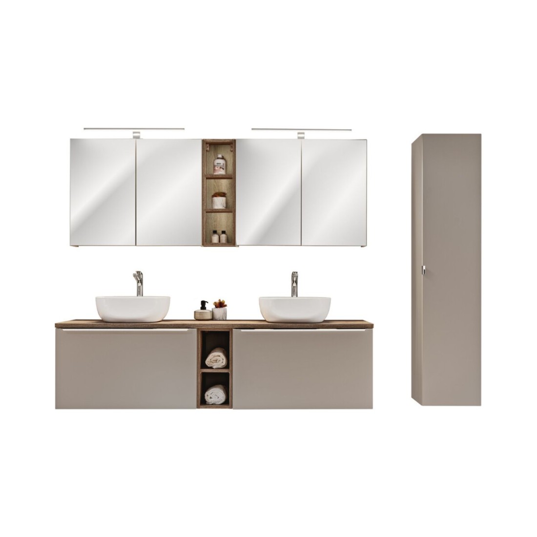 Ensemble complet collection VANTA taupe 180cm