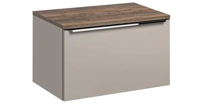 Ensemble meuble sous vasque et plan vasque 80cm VANTA taupe 80cm