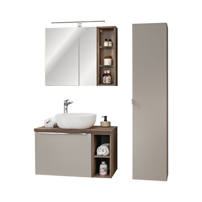 Ensemble de salle de bain VANTA taupe 80cm