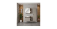 Ensemble de salle de bain VANTA taupe 80cm mis en situation